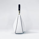 Vendaya – White Curved Handbag